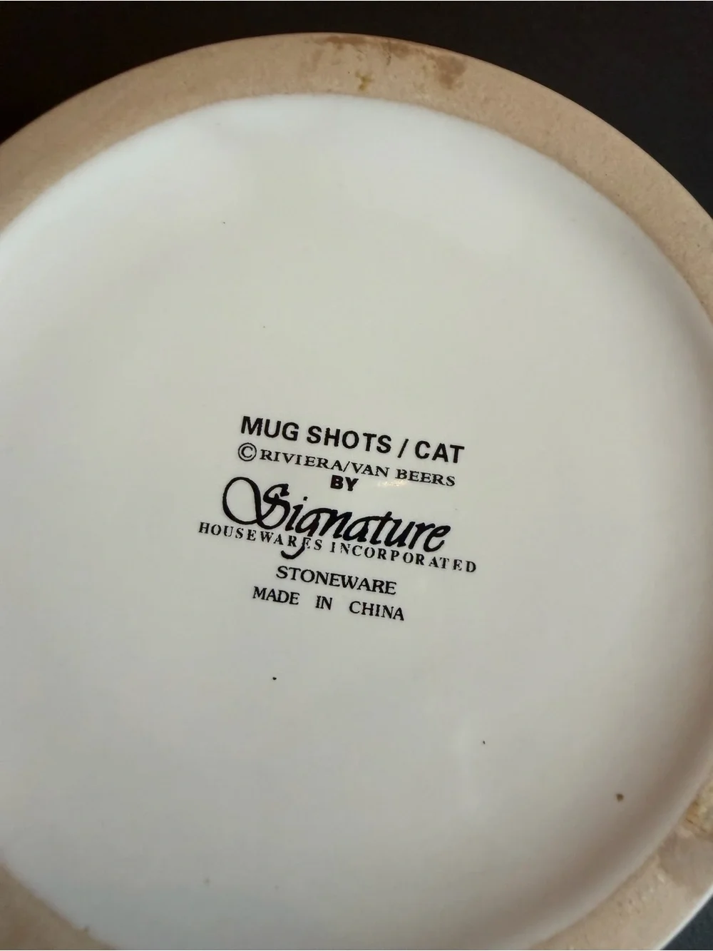 Mug Shots Wanted Stoneware Food Water Cat Bowls By Signature funny pet lowers